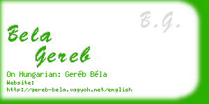 bela gereb business card