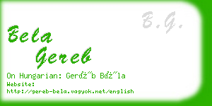 bela gereb business card